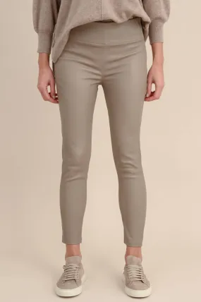 Lederhose BELLONA STRETCH in Taupe