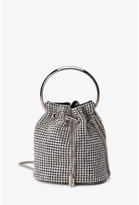 M-7019 Kleine Handtasche Strass-Mesh-Umhängetasche