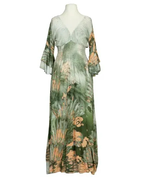 Maxikleid mit Muster für Damen in  khaki von H. Trend