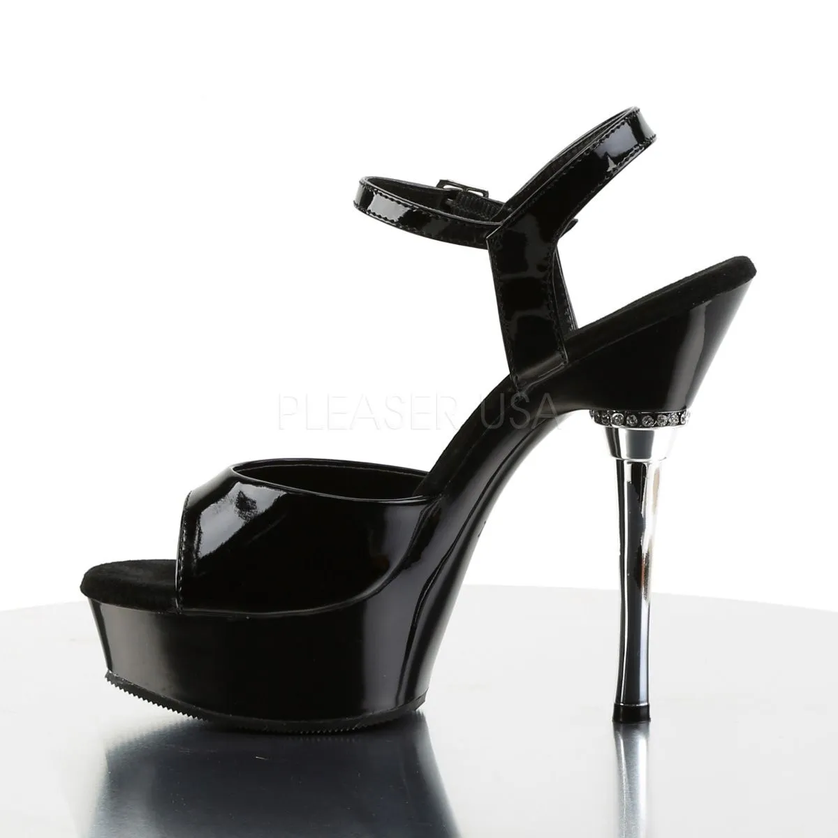 Sandalette schwarz Lack ALLURE-609