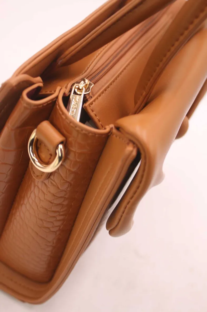 Schicke und mittelgroße Krokodil-Handtasche im Vintage-Stil