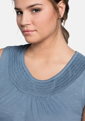 SHEEGO Sommerkleid in Taubenblau