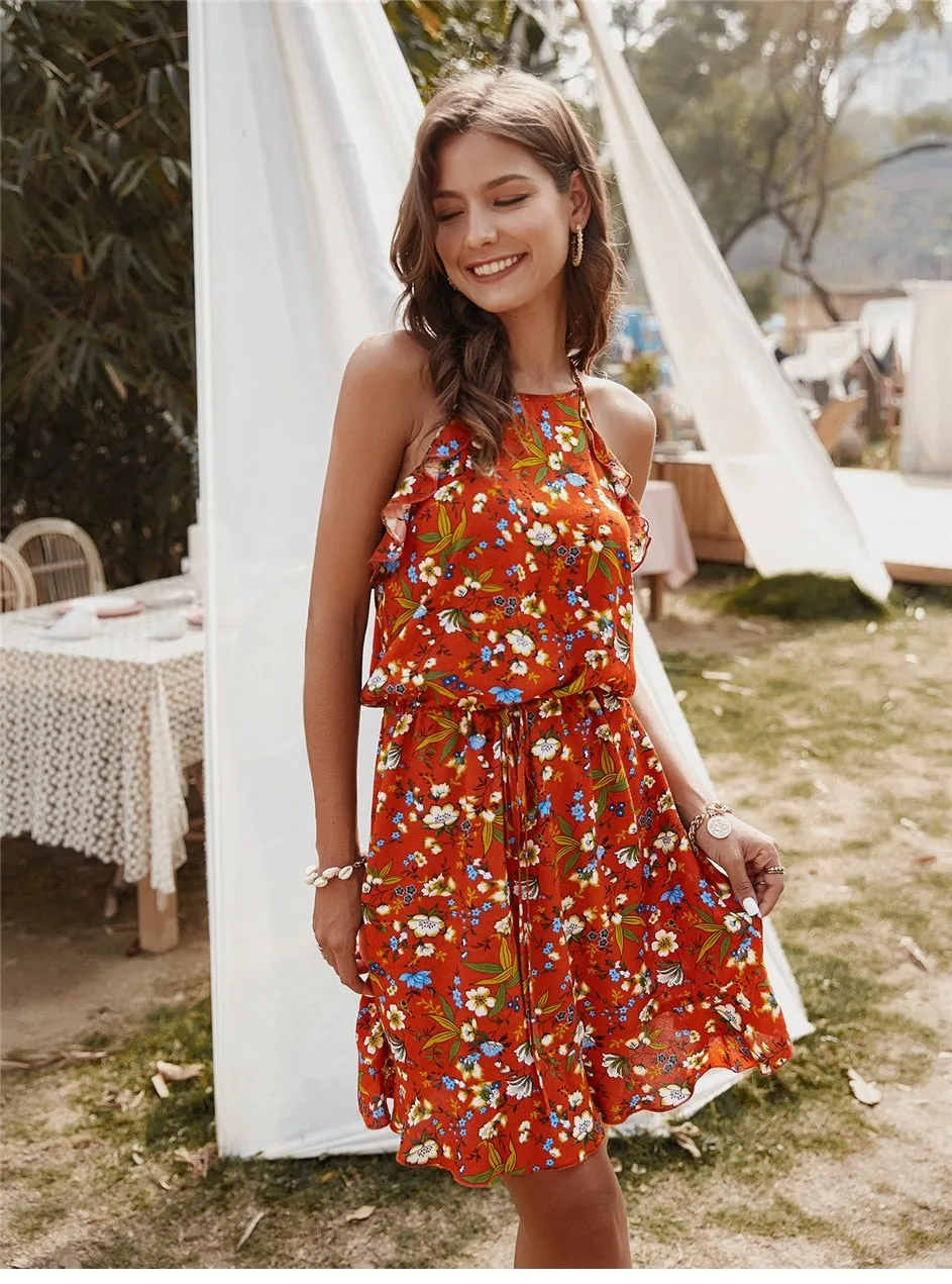 Top 2023 Sommerkleid mit geblümten Stoff